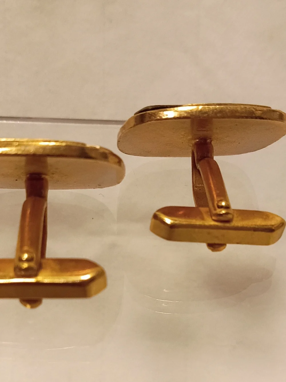 Gold and Abalone Cuff Links